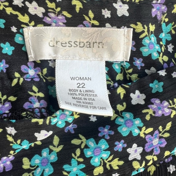 Dressbarn Size 22 Floral Chiffon Maxi Skirt Made in USA Lightweight - Picture 6 of 10